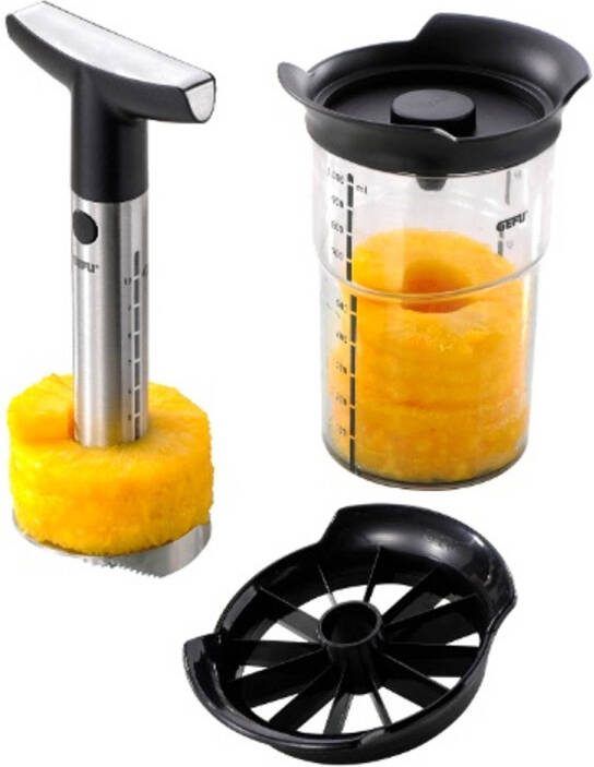 GEFU Fruitsnijder PROFESSIONAL PLUS hoogwaardige edelstalen mesjes(1 delig )
