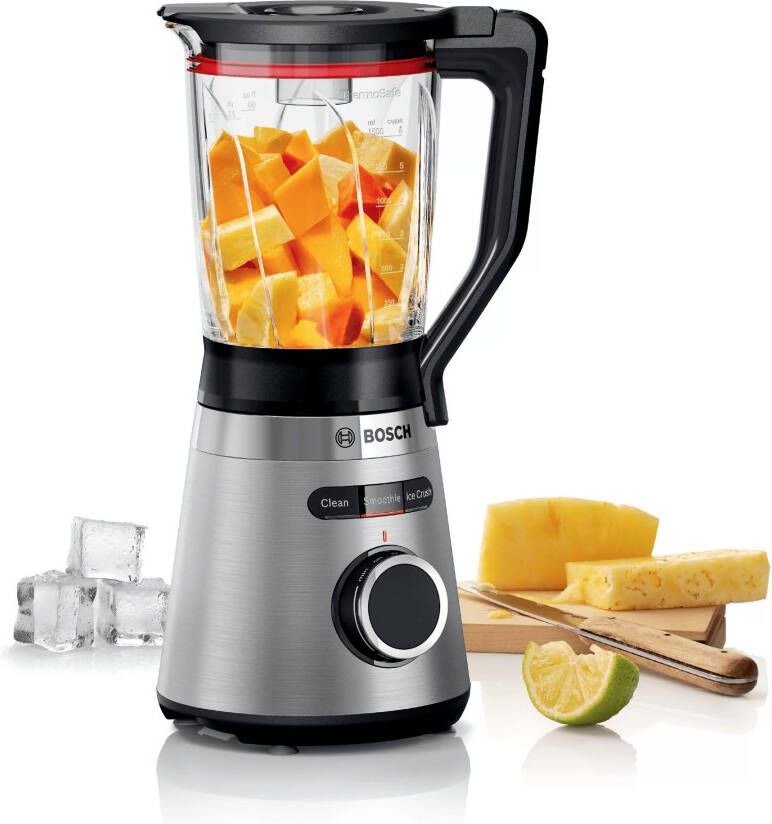 BOSCH Blender MMB6382M VitaPower 30.000 tpm, veiligheidsdeksel en duurzame thermosafe glazen pot