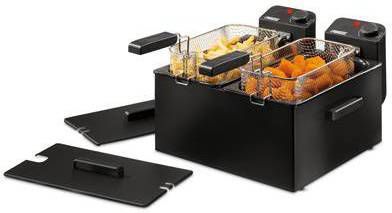 Princess 183028 Dubbele Frituurpan Black Koude Zone Inhoud 2 X 3 Liter