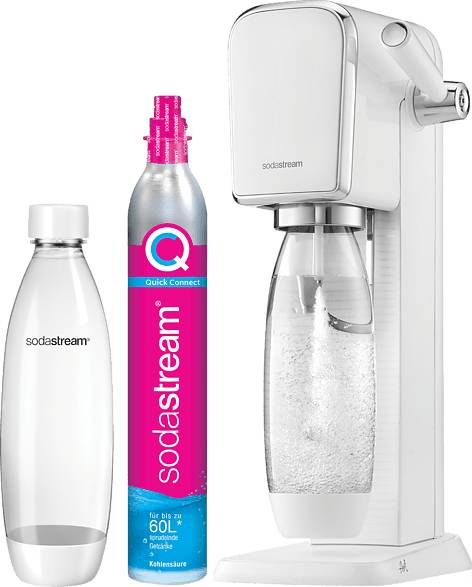Sodastream ART Starterpack incl. 1l.Fles + Quick Connect Cilinder Waterkan Wit