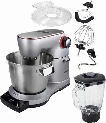 BOSCH Keukenmachine OptiMUM MUM9DT5S41 geïntegreerde timer, diverse accessoires, deeghaak, garde, siliconen garde, zilver